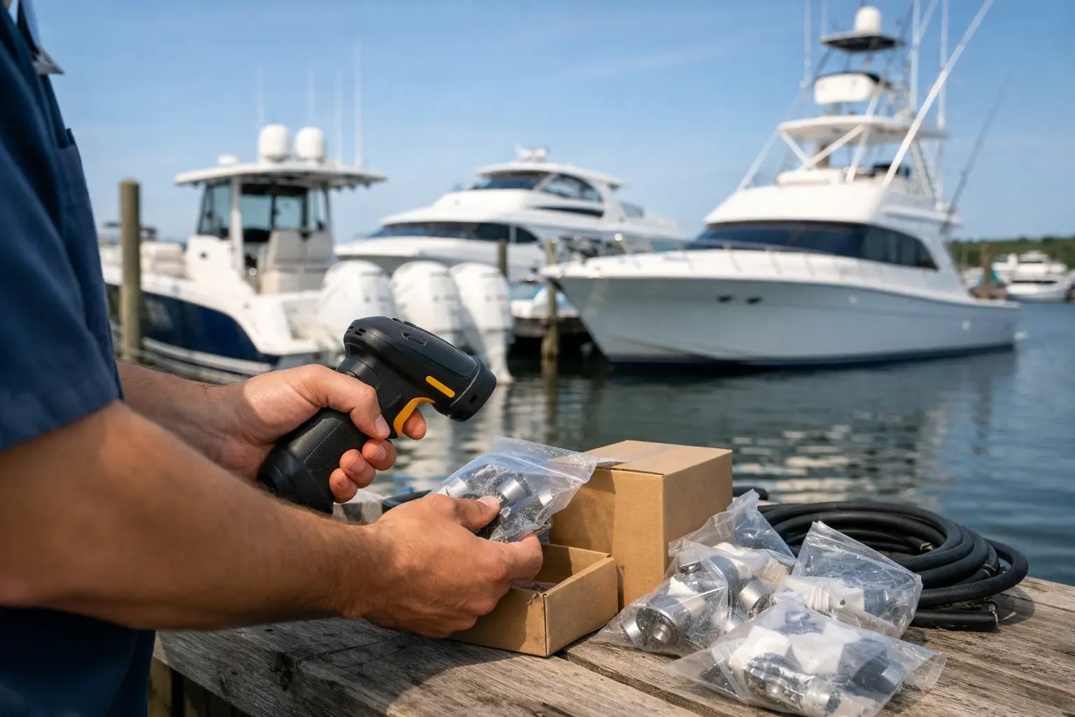 How to Scan Marine Parts Barcodes at the Dock